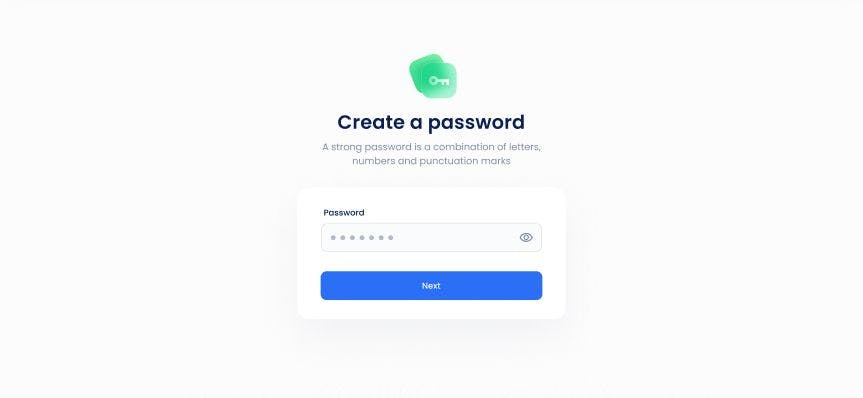 Enter password during registration process on Crewlinker