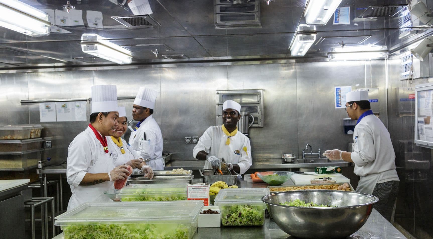 Responsibilities and salary indication for maritime catering and hospitality jobs