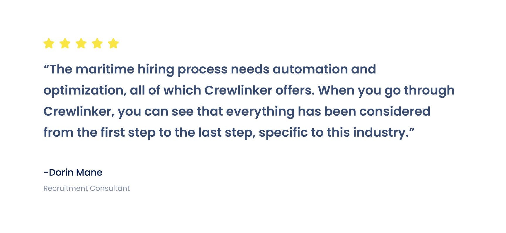 Testimonial automation and optimization in maritime hiring